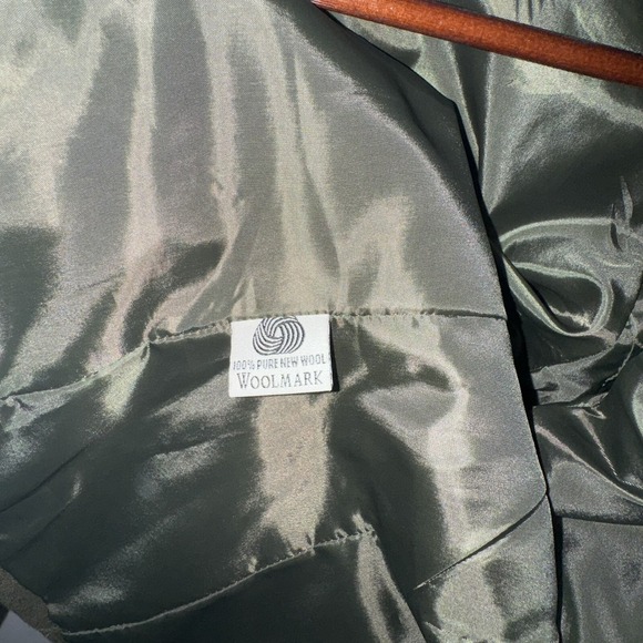 Pendleton Womens Plus 14W Olive Green Wool Blazer Jacket Button Front Career - Picture 5 of 13